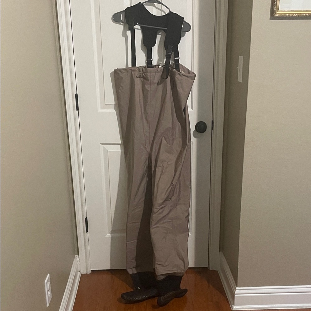 Cabela's Tan Waders with Black Straps